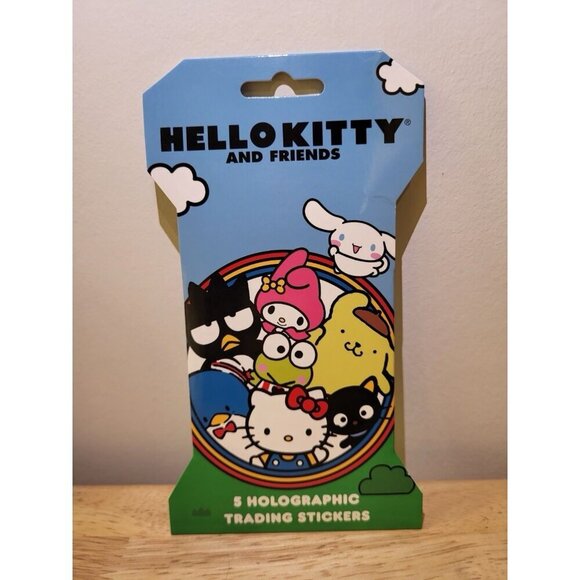 hello kitty + friends 5 holographic trading stickers by ucc mk - 3 SEALED packs - Picture 2 of 3